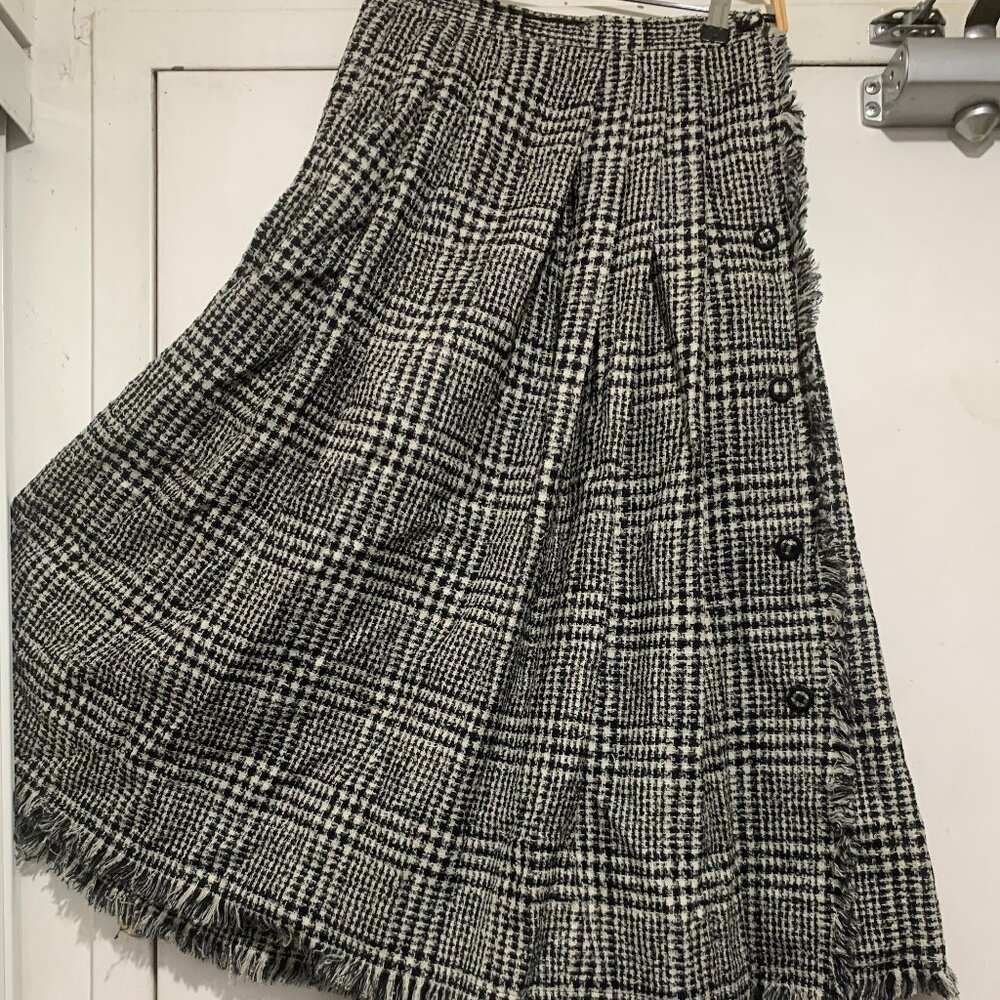 VINTAGE HIGHLAND QUEEN WOOL PLAID PLEATED SKIRT SIZE 26
